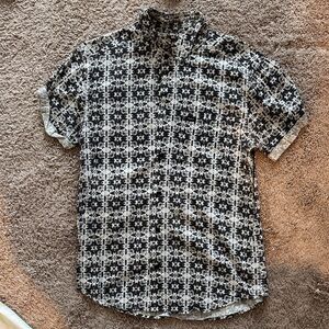 RVCA Monochrome Geometric Button Down Shirt